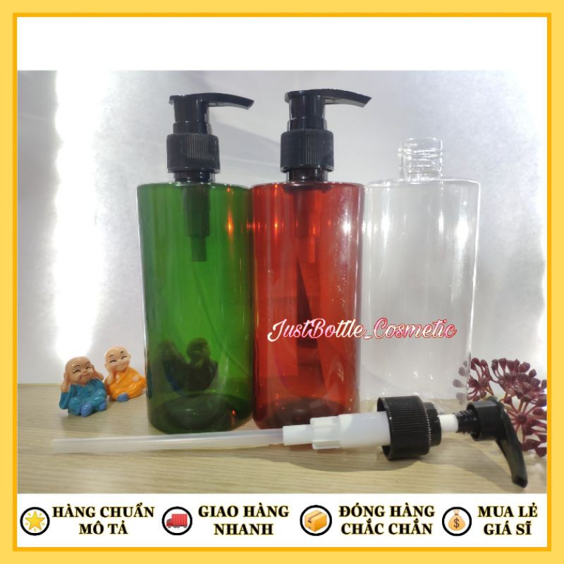 CHAI NHỰA CÓ VÒI NHẤN XỊT 500ml 150ml 300ml dày ĐỰNG SỮA TẮM XÀ PHÒNG DẦU GỘI🍀LỌ NHỰA PET XANH LÁ giá rẻ