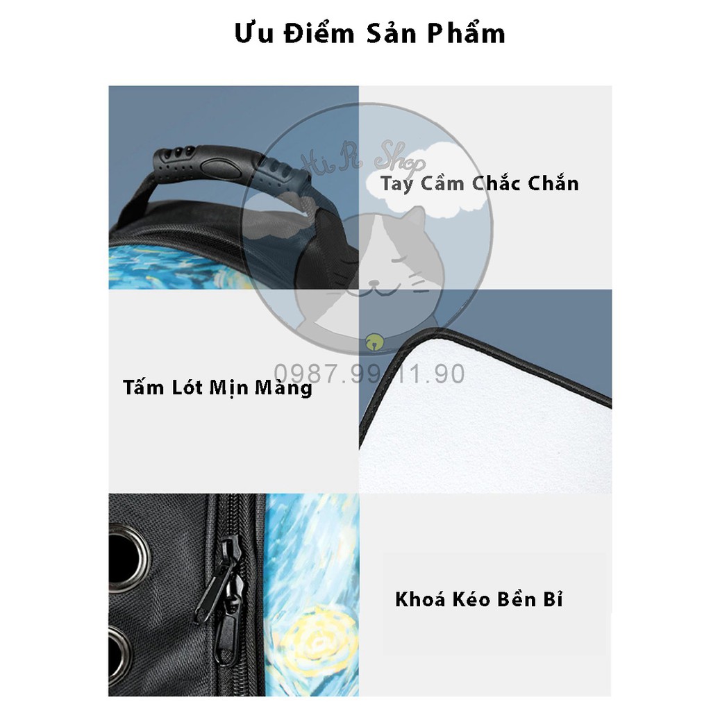 [New] Bộ Sưu Tập Mùa Xuân  Balo Phi Hành Gia Balo Vận Chuyển Chó Mèo Dành Cho Thú Cưng Dưới 7kg Chất Liệu Cao Cấp