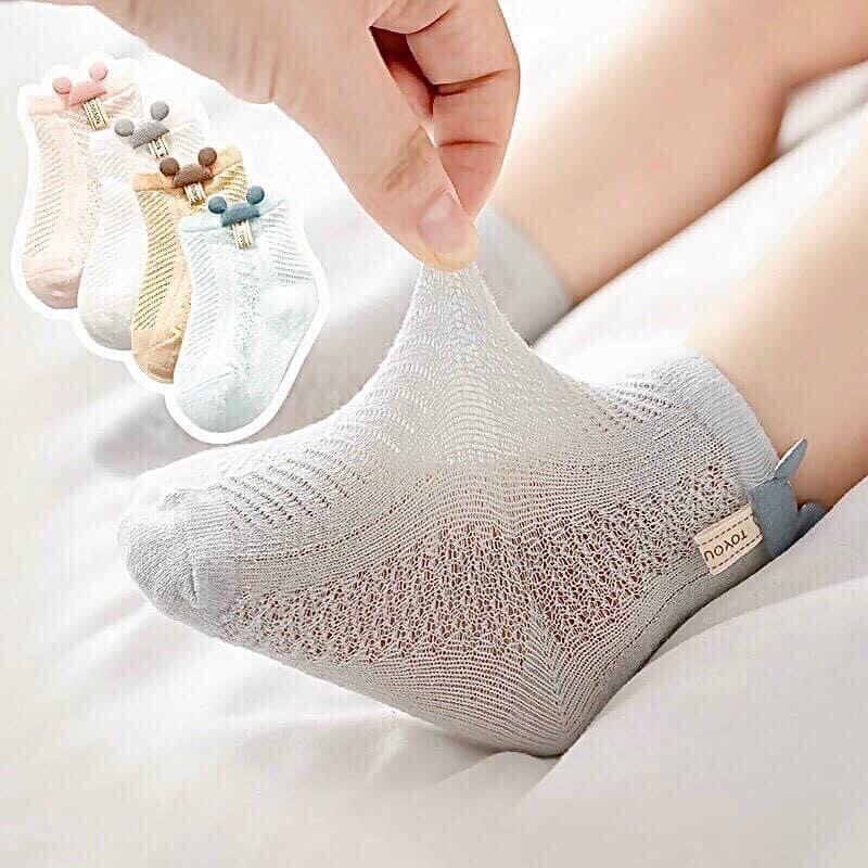 Tất trẻ em, bít tất cotton lưới cho bé sơ sinh cho trẻ từ 0 đến 3 tuổi