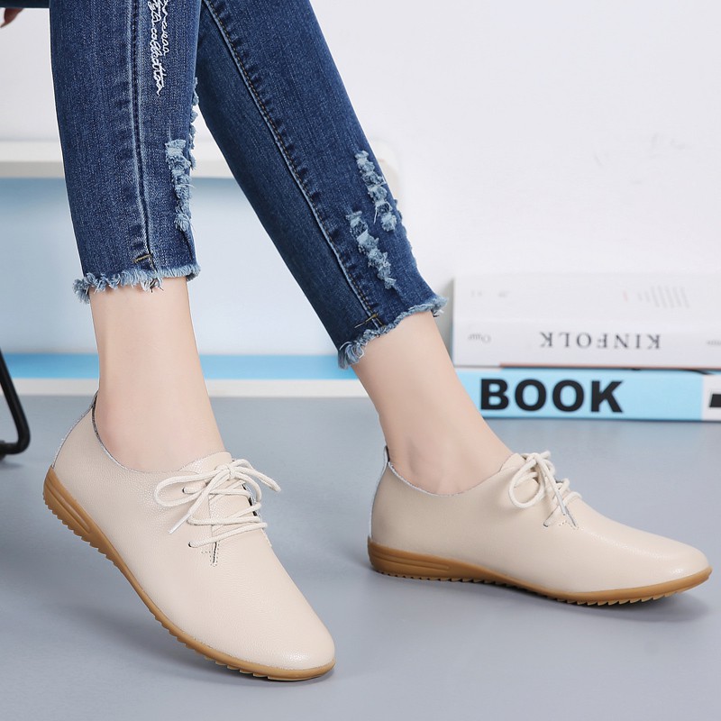 Giày da bò thiết kế thủ công thời trang cho nữ