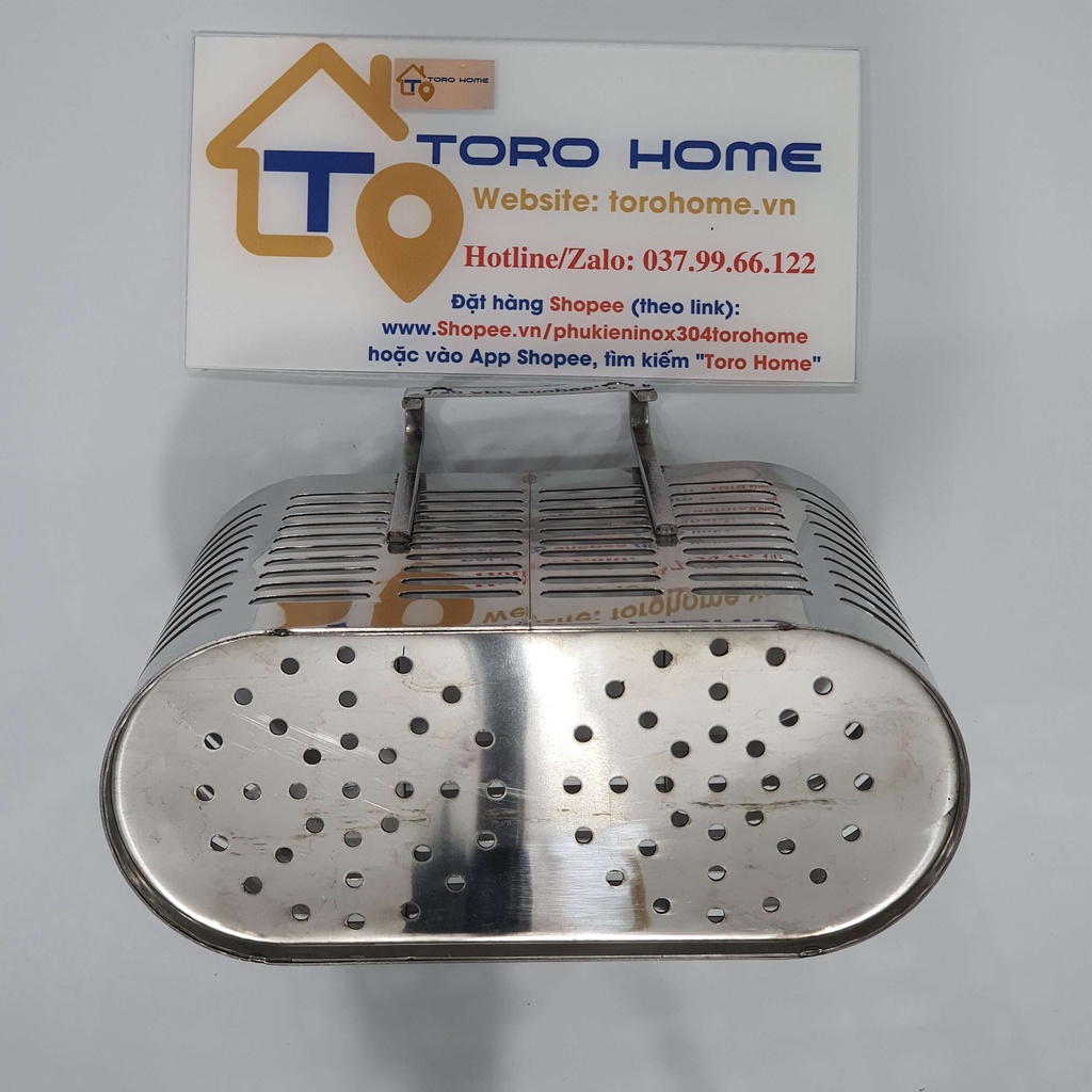 Ống đũa inox 304 loại 3 ngăn OV-5 Toro Home, Cam kết chất liệu inox Chuẩn 304