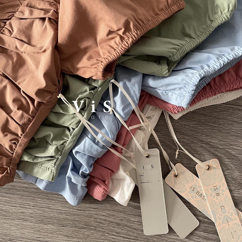 ÁO CROPTOP NỮ XẾP NHÚN NGỰC