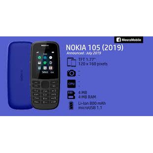 Điện Thoại Nghe Gọi Nokia 105 (2019) 2 Sim- Hàng Mới Chính Hãng New Fulbox Hoặc Like New