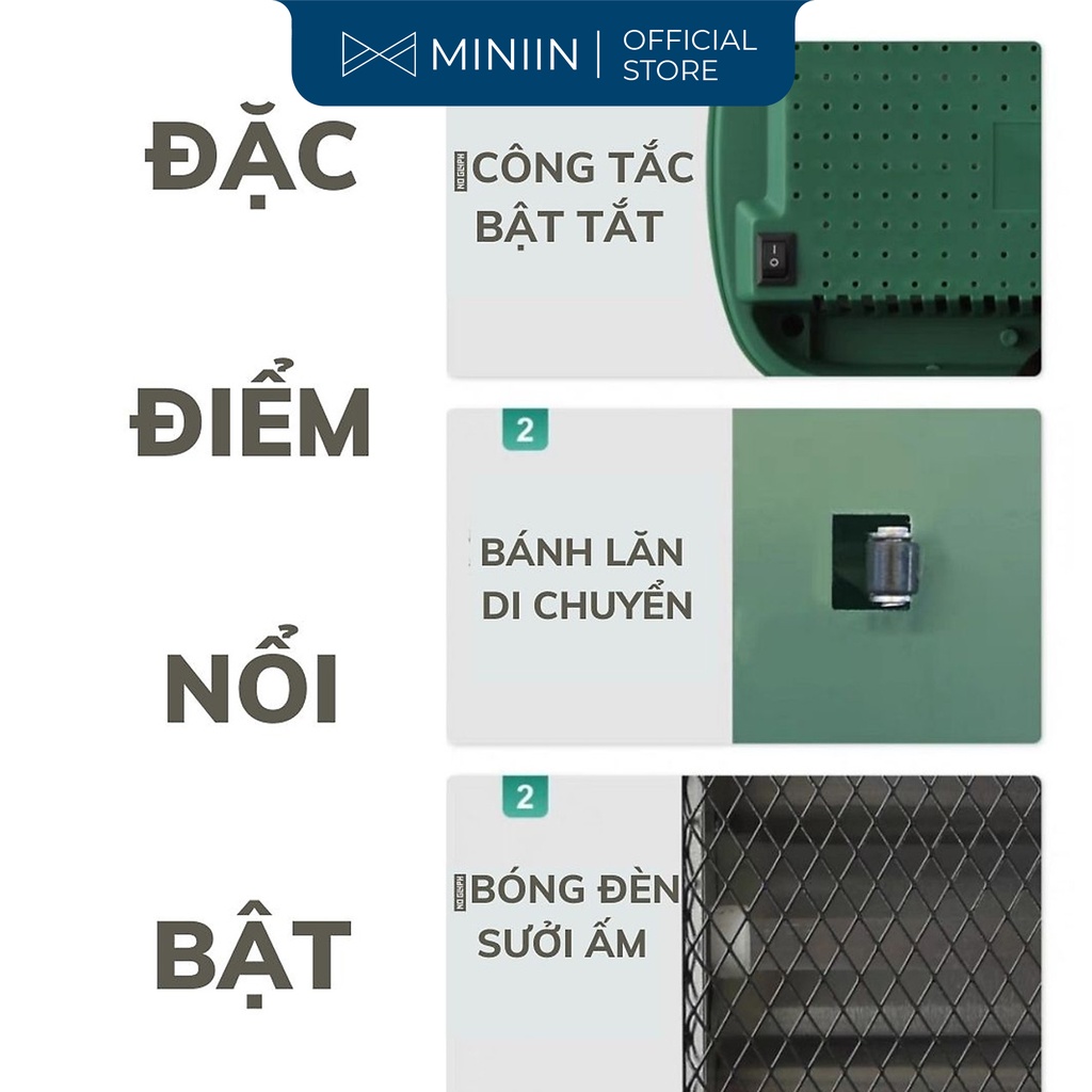 Đèn Sưởi Sấy Mini Để Bàn Làm Việc Phòng Ngủ - An Toàn - Nhỏ Gọn - Tiện Lợi - Led Tiết Kiệm Điện - Không Gây Tiếng Ồn
