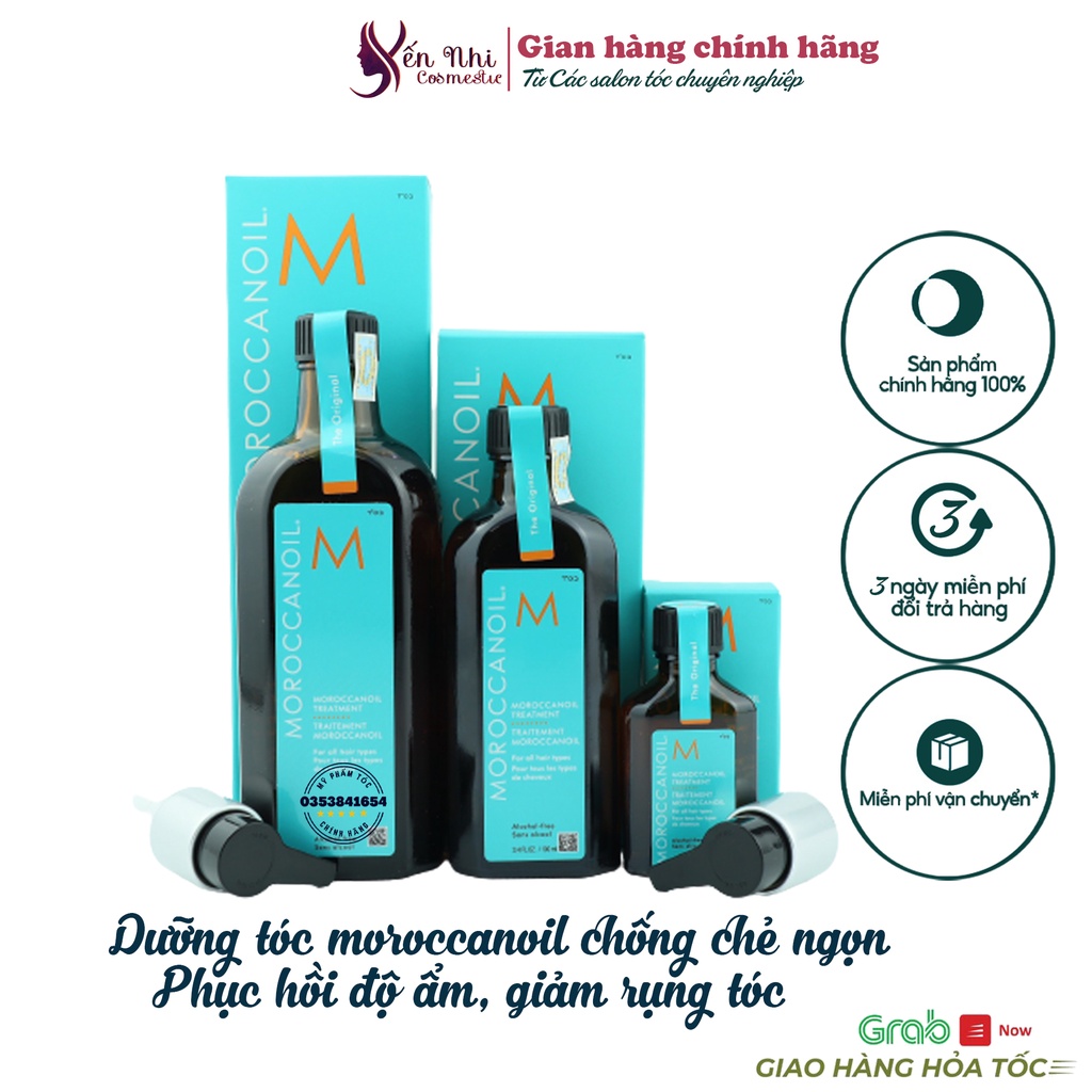 Dưỡng tóc moroccanoil chống chẻ ngọn tóc moroccanoil chính hãng đủ kích thước size, Mỹ phẩm tóc yến nhi DT07