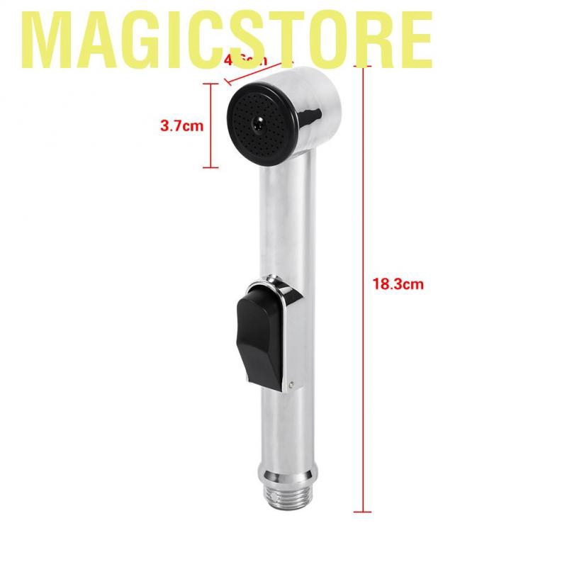 Magicstore Home Bathroom Handheld Portable Chrome Plated ABS Shattaf Toilet Bidet Shower Spray