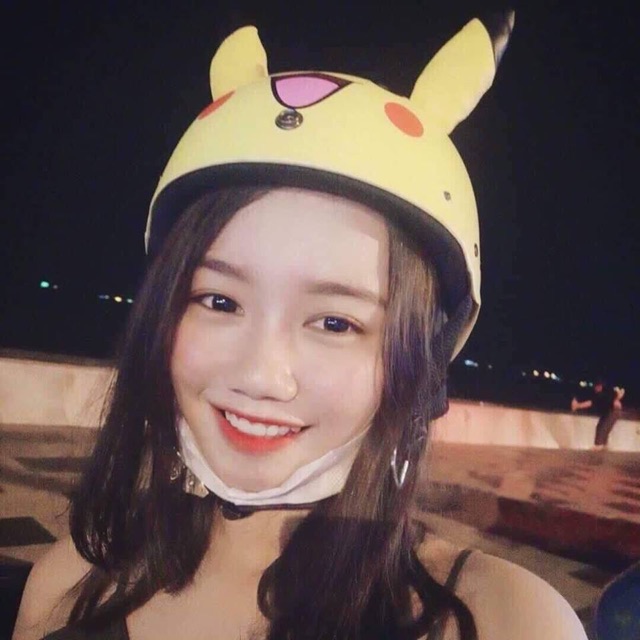 [HÀNG CAO CẤP] Mũ Bảo Hiểm Nửa Đầu Thú ABS - Pikachu - Bảo hành 12 tháng