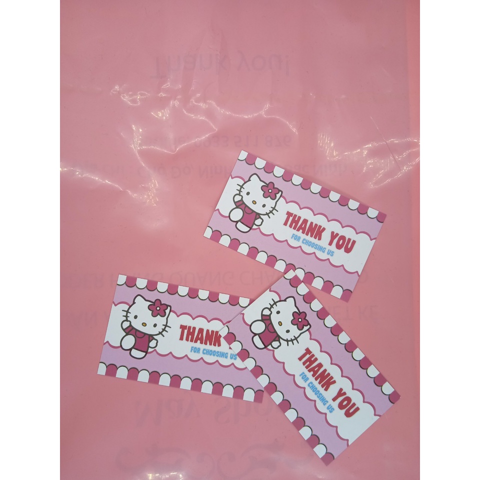 COMBO Card Cám Ơn, Card Thank You, Thiệp Cảm Ơn đẹp rẻ  Hello Kitty dễ thương Sẵn hàng 56