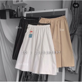 CHÂN VÁY KAKI DÀI BE ĐEN TRẮNG VINTAGE