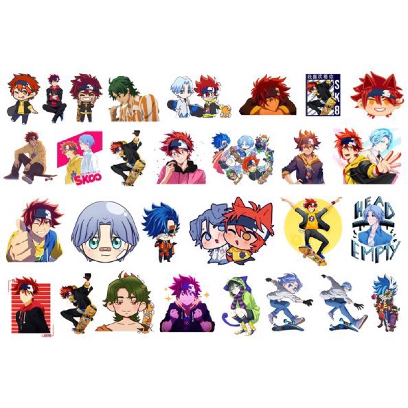 Sticker anime SK8 vô cực Inffinity 30-60 cái /hình dán SK8 vô cực