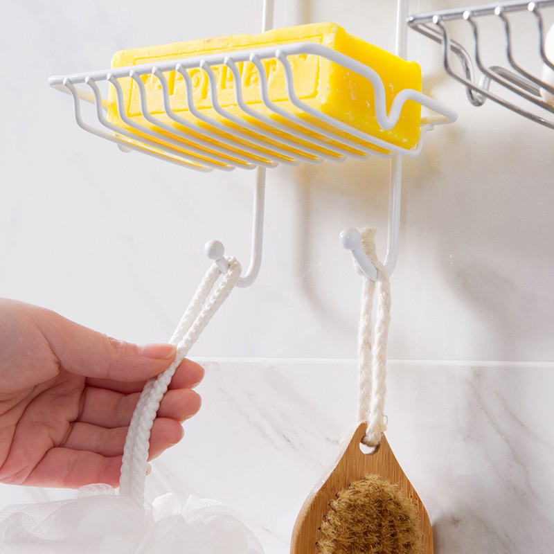 Khay Đựng Xà Phòng Hai Tầng Bằng Thép Không Gỉ Giá Đỡ