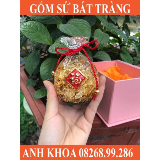 Thỏi vàng tài lộc - Gốm sứ Bát Tràng Anh Khoa