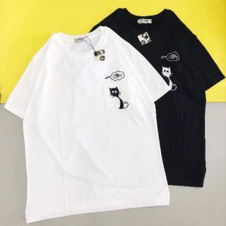 Áo thun Unisex Freesize mèo mơ cá có túi ngực