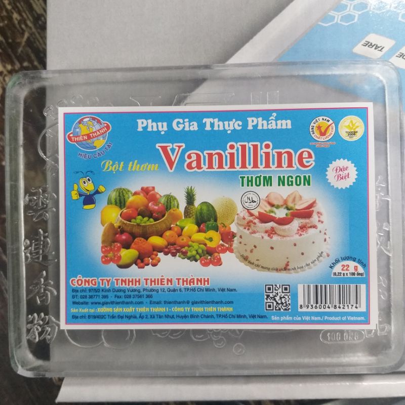 Set 10 ống Vani,bột thơm vanilline dùng làm phụ gia bánh kẹo,làm kem,tạo độ thơm ngon cho sản phẩm