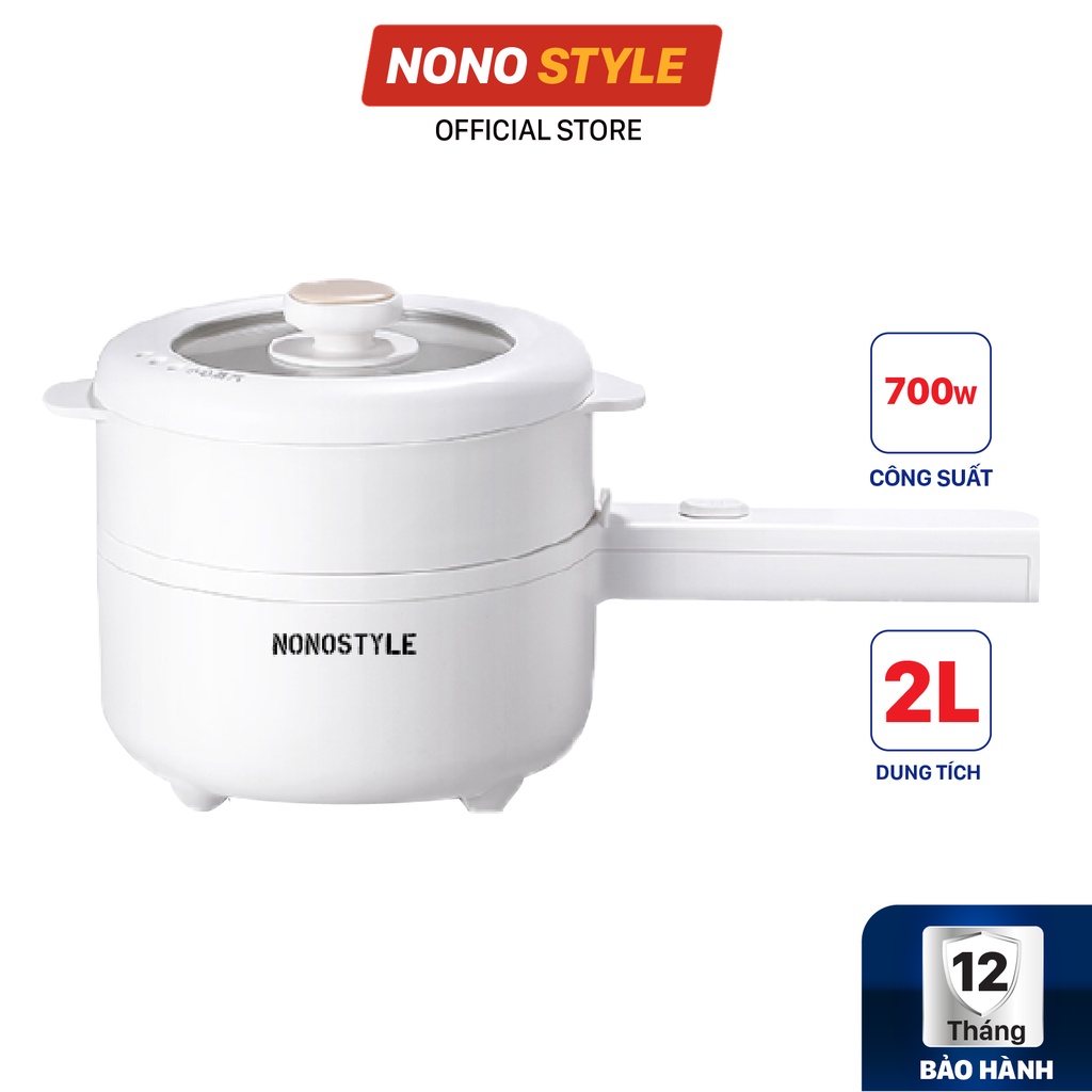 [Mã ELHADEV giảm 4% đơn 300K] Nồi Điện Đa Năng Nonostyle 2L, 700W, Bảo Hành 12 Tháng