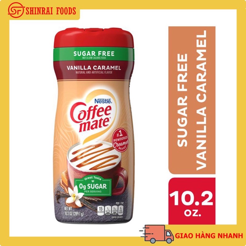 Coffee mate sugar free Mỹ 289gram