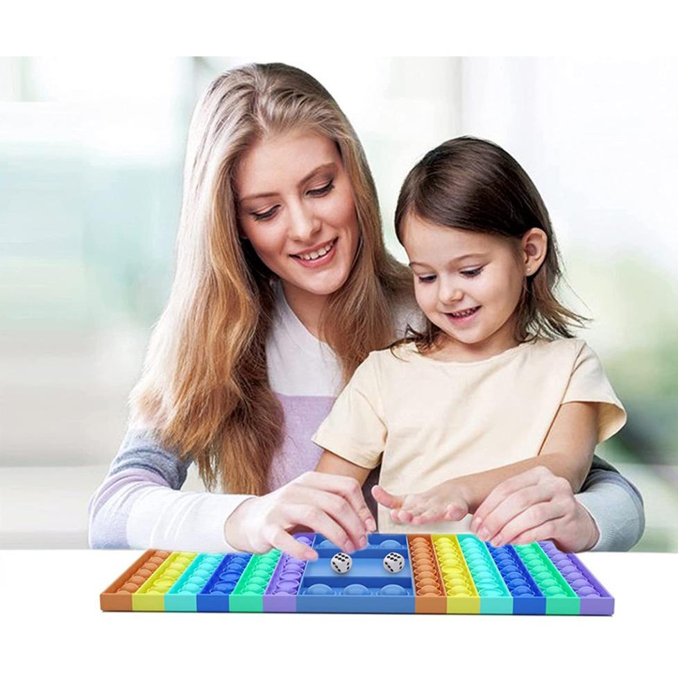 Pop It Bàn Cờ 2 Người Chơi Kèm Xúc Xắc Vui Nhộn Đồ Chơi Cho Bé Yêu