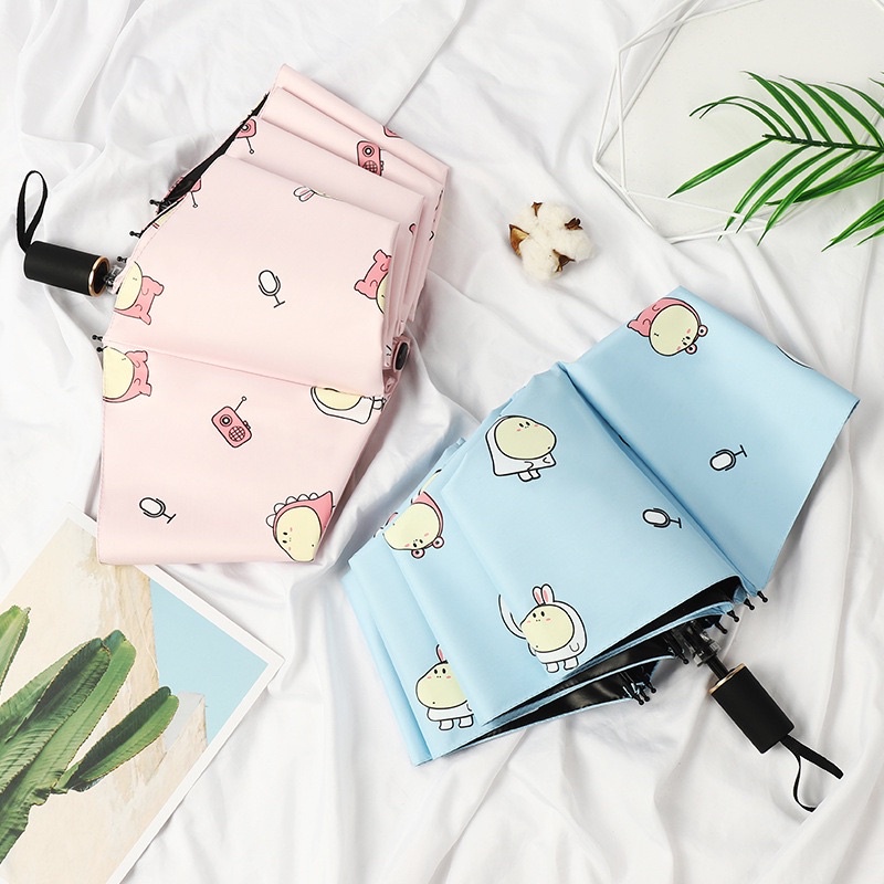 Ô tự động chống tia UV,Ô dù gấp dọn dễ thương đi nắng đi mưa siêu tiện Mua 1 Tặng 1 Sản Phẩm