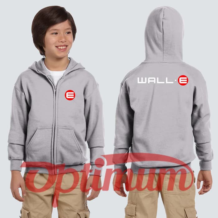 Áo Hoodie Phối Khóa Kéo In Hình Phim Wall E Độc Đáo Cho Bé