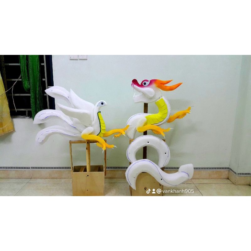 Bộ cốt rồng phụng bằng xốp dẻo