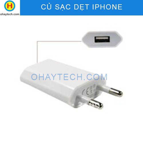 CỦ SẠC DẸT IPHONE- HÀNG CHÍNH HÃNG - OHAYTECH.COM