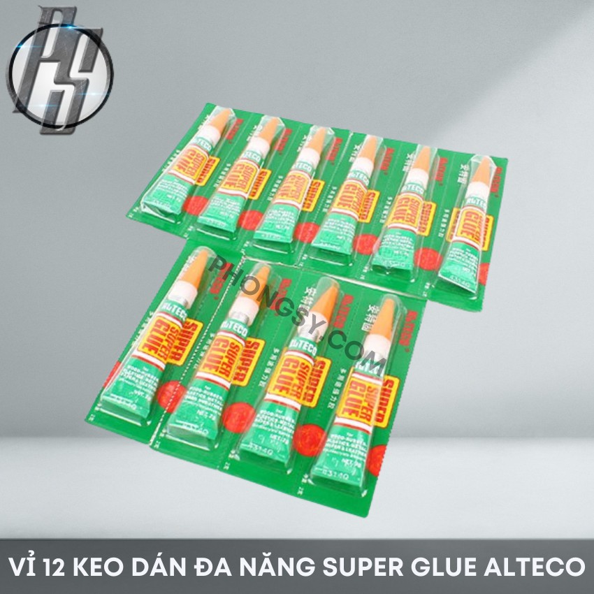 Bộ 12 Tuyp Keo Dán Đa Năng Super Glue Alteco