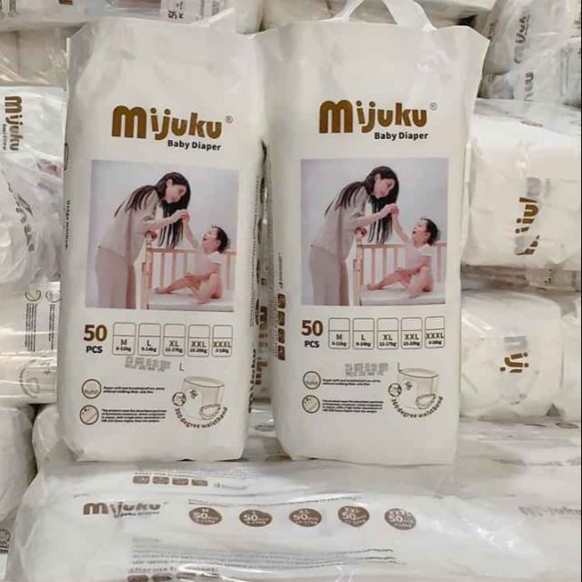 Combo 100 tã quần Mijuku M/L/XL/XXL/XXXL, hàng công ty nhập khẩu chính ngạch, cam kết chất lượng nguồn gốc sản phẩm