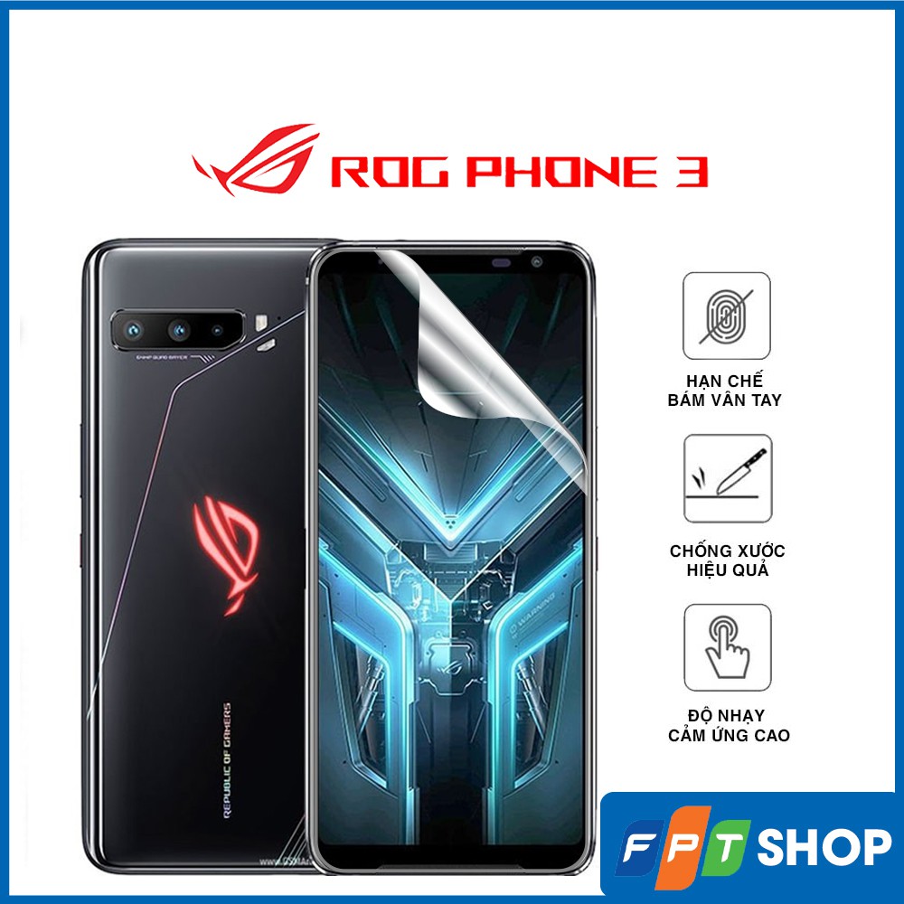 Dán màn hình Rog Phone 3 PPF cao cấp dẻo trong suốt - Dán dẻo Asus Rog Phone 3