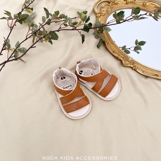 (ảnh thật) Sandal da quai chéo