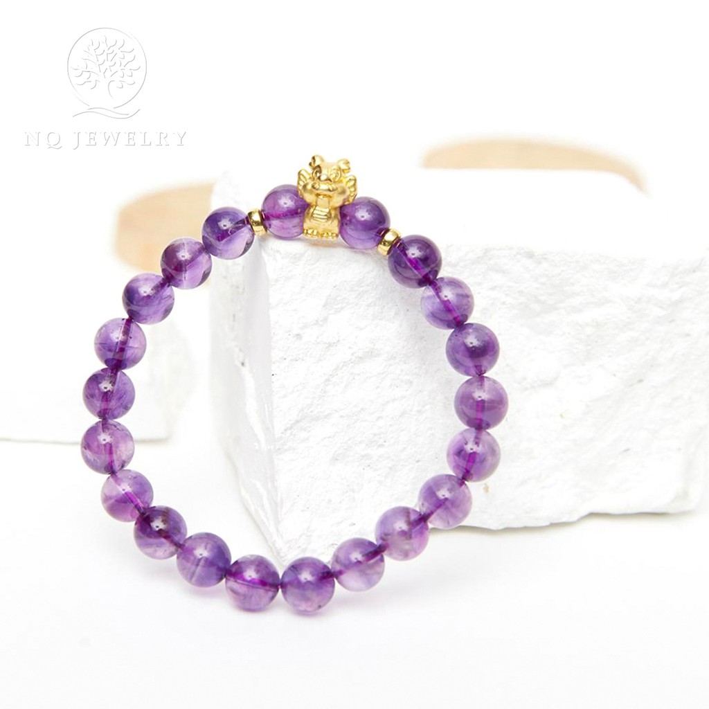 Vòng tay 12 con giáp tím - NQ Jewelry