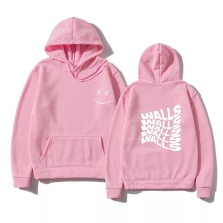 Áo hoodie unisex in chữ Walls có big size đến hơn 100kg vải nỉ bông dày mịn