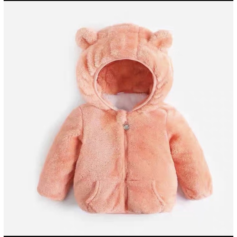 Áo lông Gấu lót nỉ đủ size cho Bé