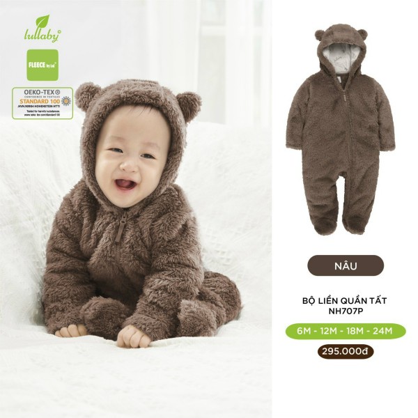 Bộ body liền quần tất lông bé trai, bé gái Lullaby