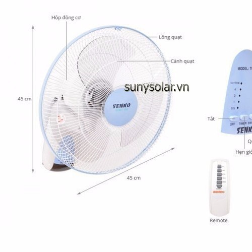 [Ship Grab] Quạt Treo Tường SENKO (có remote ) TR1683 BH24 tháng