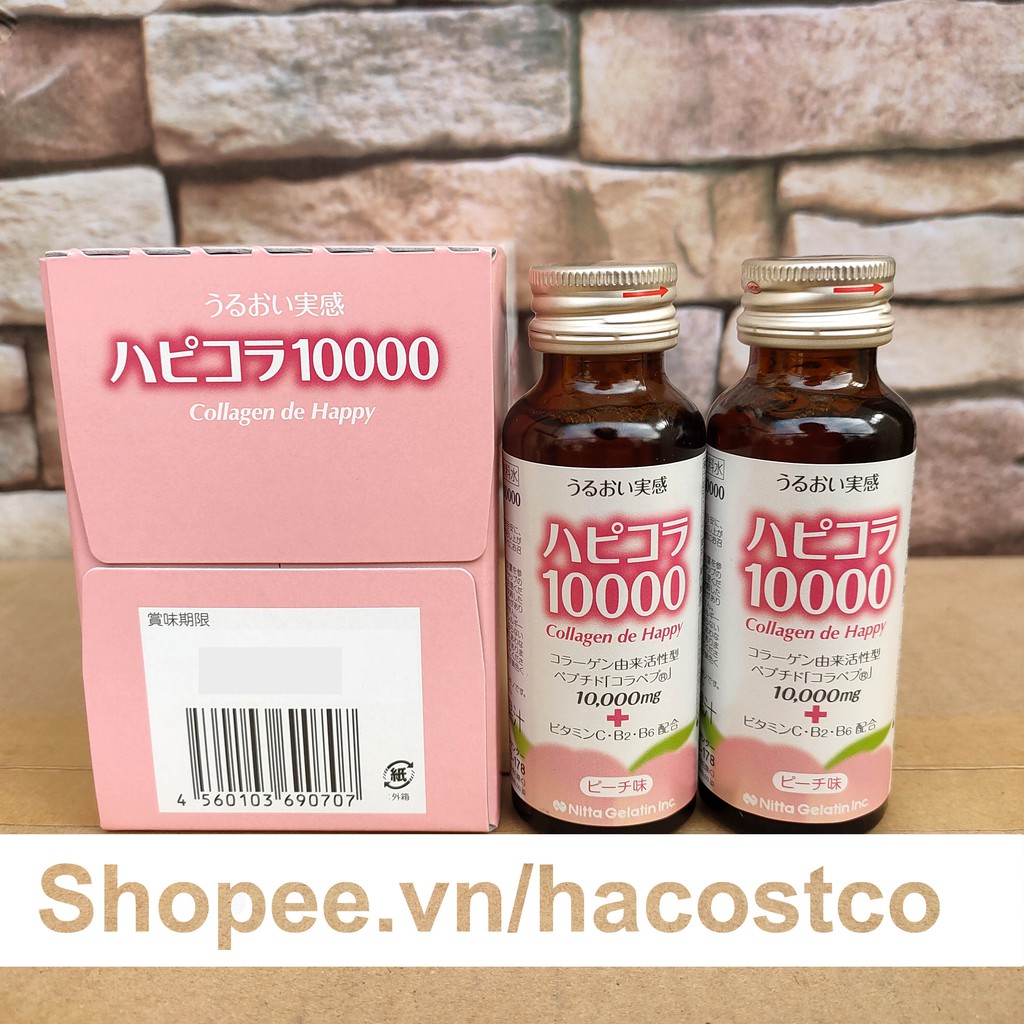 Nước uống Collagen De Happy 10000mg Của Nhật hộp 10 chai 50ml - 10.000mg | BigBuy360 - bigbuy360.vn