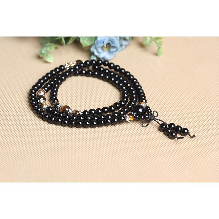 Vòng tay kiểu chuỗi hạt đá núi lửa tự nhiên