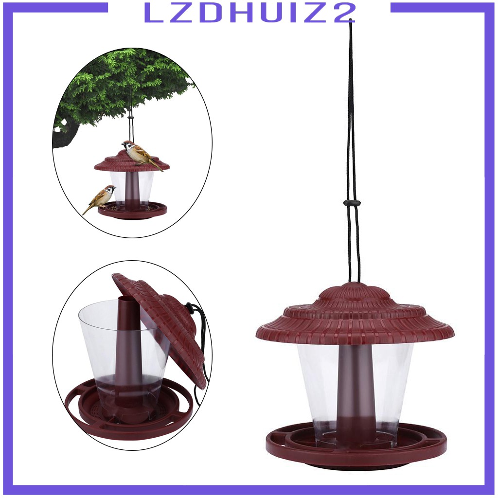 [Lzdhuiz] Hộp Đựng Thức Ăn Treo Chuồng Chim Hạt Giống Màu Xanh Lá Cây