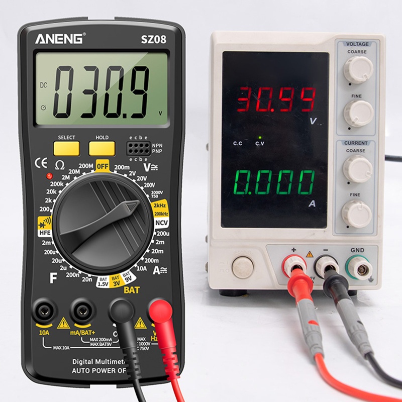 Đồng Hồ Vạn Năng Tự Động Đo Amp Ohm Cho w / Điện Dung Frequ