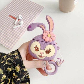 Tặng kèm dây đeo☘️Case Airpod 1 2 ...Vỏ bao bọc Stella Rabbit đựng tai nghe không dây Thỏ tím cute airpods silicon