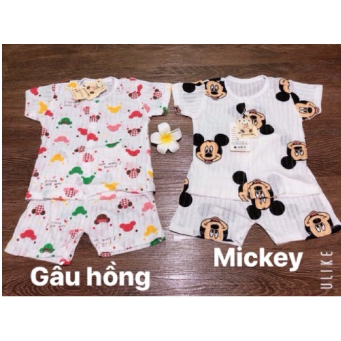 Bộ cộc cotton giấy Lee Lee Kids cho bé từ 0- 15 tháng