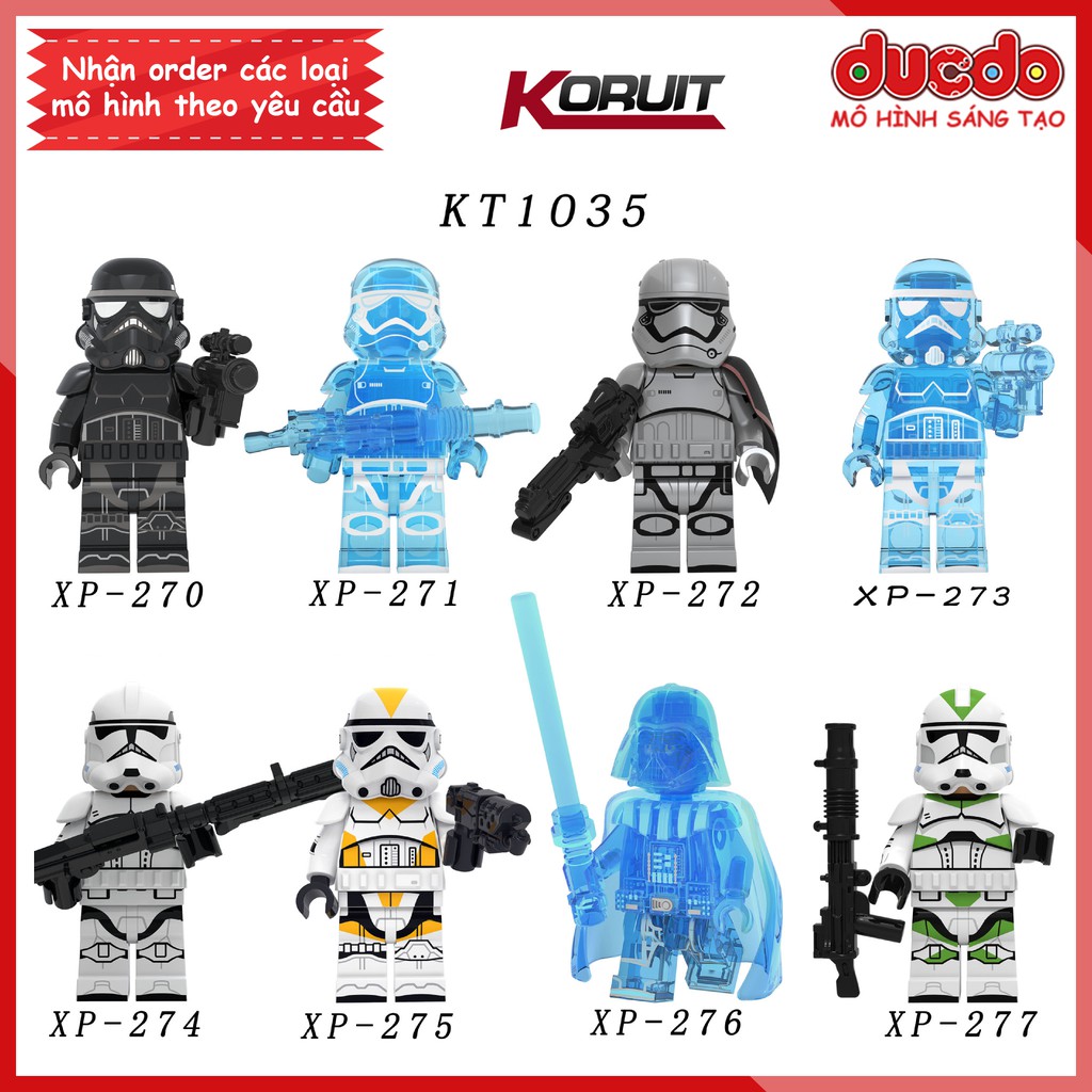 Minifigures các nhân vật trong Star War full vũ khí - Đồ chơi Lắp ghép Xếp hình Mô hình Mini Iron Man KT1035 Koruit