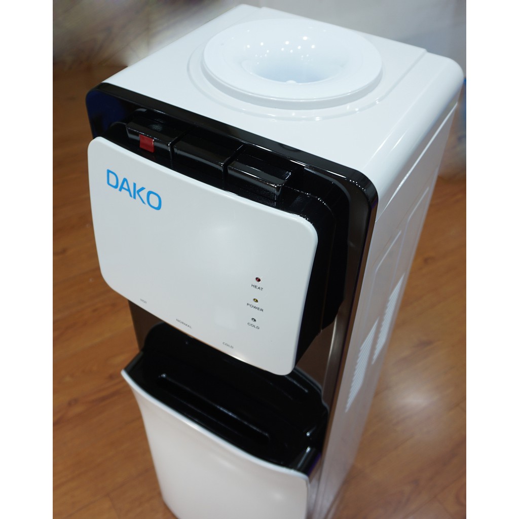 Cây nước nóng lạnh cao cấp 3 vòi Dako DK800, khoang chứa có tủ lạnh, vòi nóng có khóa an toàn trẻ em