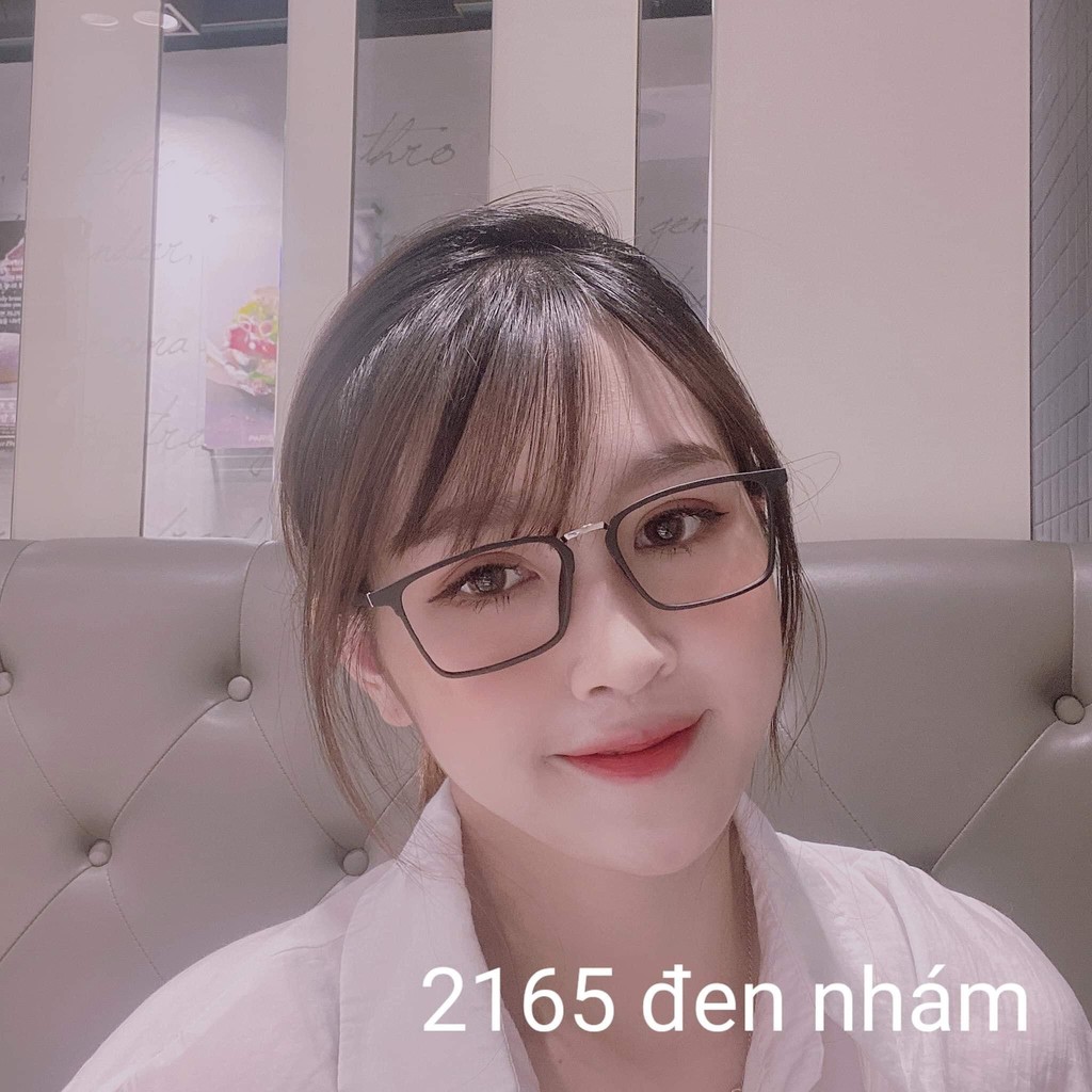 Gọng Kính Cận nhựa dẻo Mảnh Mắt Vuông Nam Nữ 2165 full màu Gọng Kính Mắt Bunny