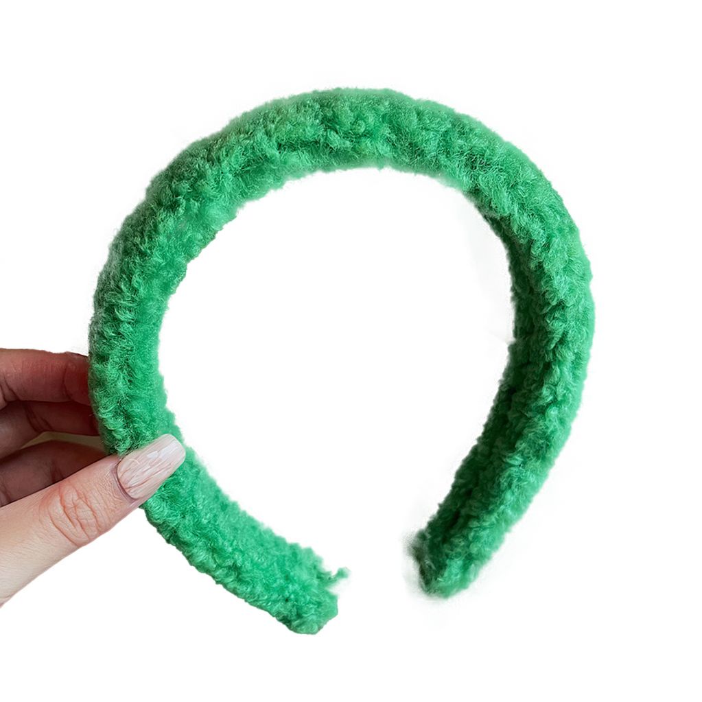 Màu xanh lá cây Headband nhung sang trọng lấy Clip sọ cao kẹp tóc đơn giản và linh hoạt Ins len Headband kẹp tóc net màu đỏ màu xanh lá cây Headband tóc phụ kiện