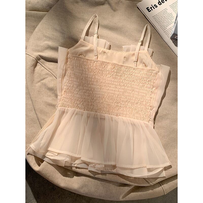 Áo Ống Hai Dây Bằng Vải Voan Thời Trang Mùa Hè Dành Cho Nữ