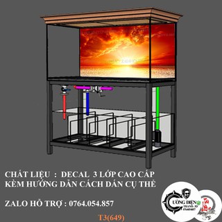 Tranh 3d dán bể cá trang trí bể cá nhiều kích thướt chọn lựa