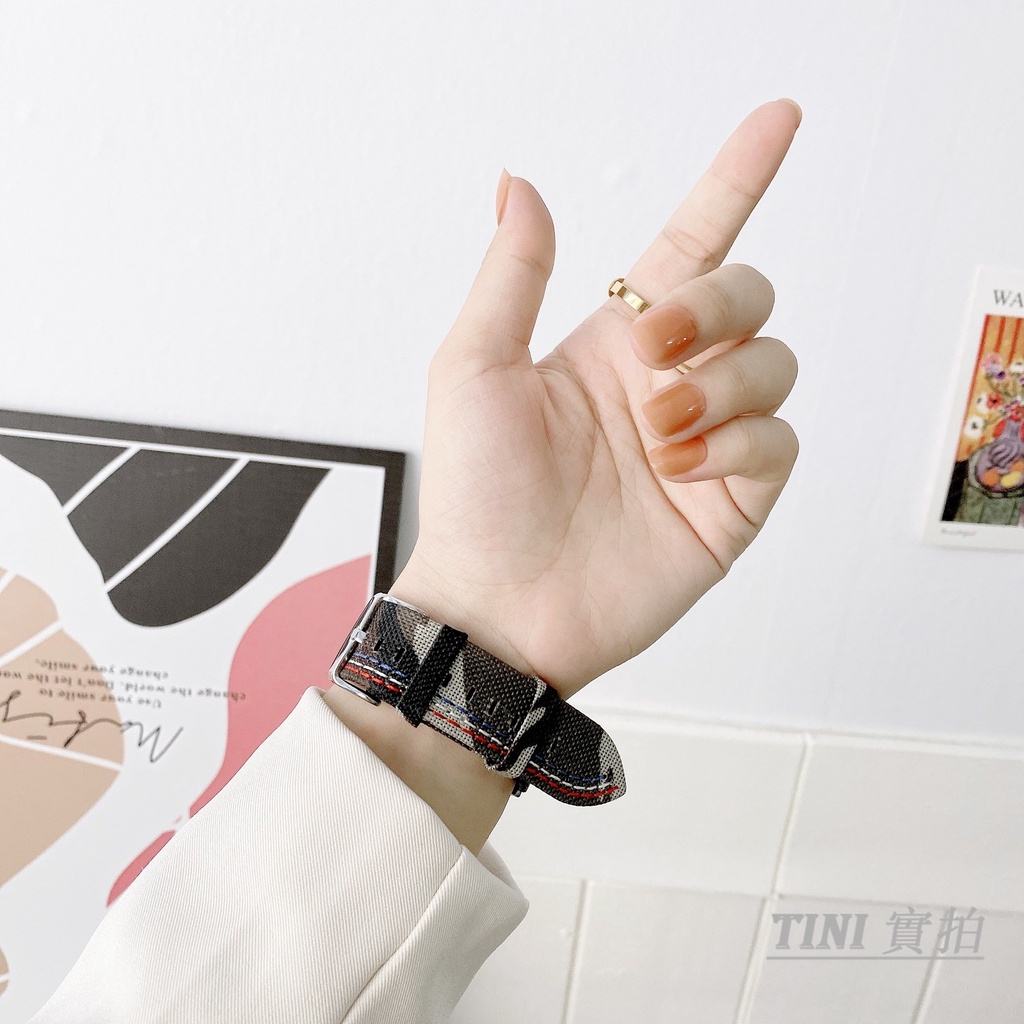 Dây đeo họa tiết rằn ri cho đồng hồ thông minh Apple Watch Series IWatch 7 / 6 / 5 / 4 / 3 /SE 44mm / 40mm / 42mm / 38mm /41mm / 45mm Dây đeo Apple Watch