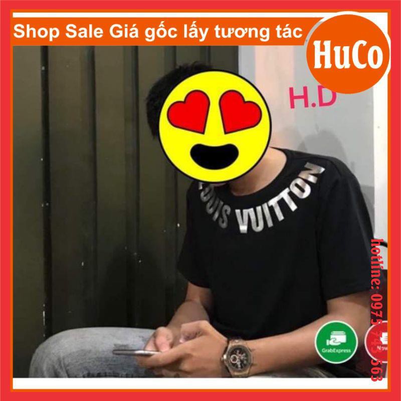 Áo thun hè tay lỡ form thụng in vòng cổ luonvuituoi hai mẫu, chất cotton mềm mát unisex oversize nam nữ mặc đôi nhóm