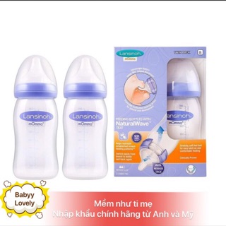 Bình sữa Lansinoh Momma 160ml/ 240ml chính hãng