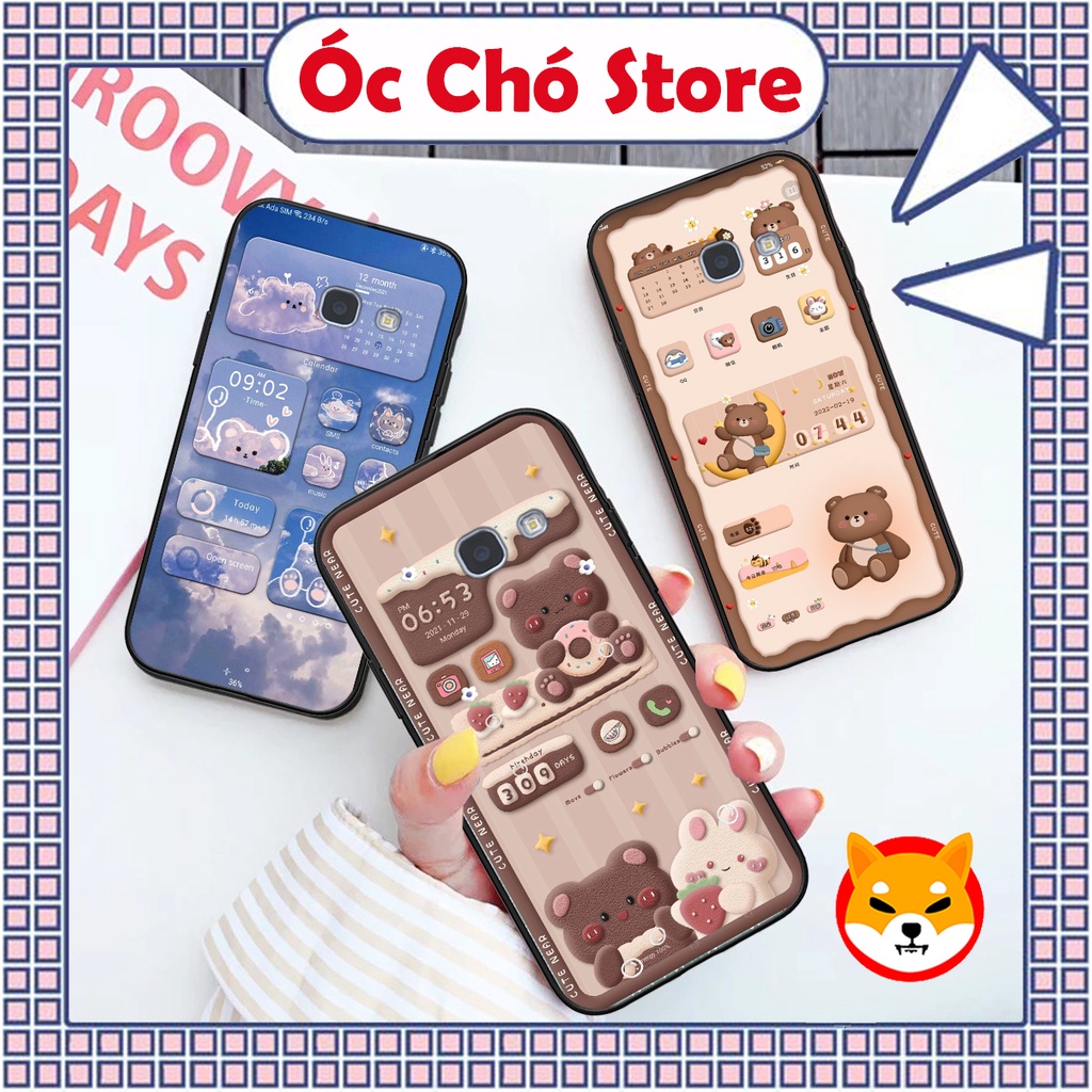 Ốp lưng Samsung A3 2017 / A5 2017 / A7 2017 / A7 2016 in hình gấu , thỏ hồng chibi dễ thương siêu đẹp